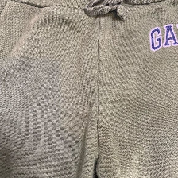 Toddler GAP Drawstring Sweatpants 2 years Olive Logo Fleece Pant - Picture 4 of 4